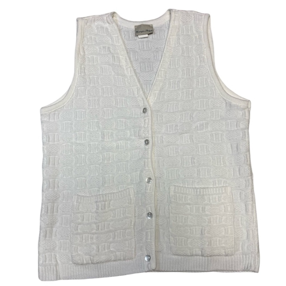 Vintage Huntington Ridge button up vest. LARGE. Cozy Soft Minimalist Layering
